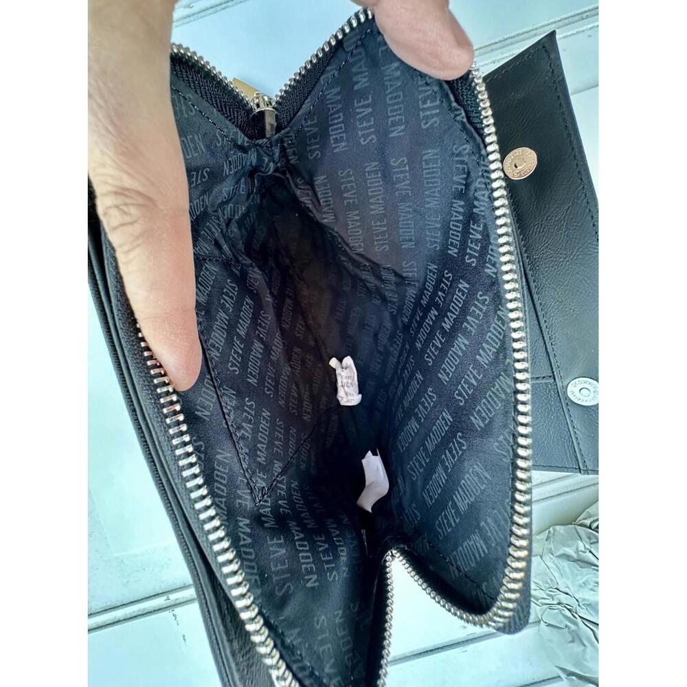 Steve Madden BGreer Multi-Section Crossbody Wallet Handbag Purse Black NWT - Picture 8 of 14
